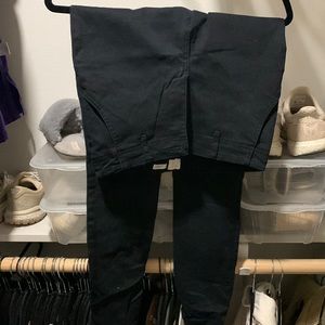 Black straight leg pants